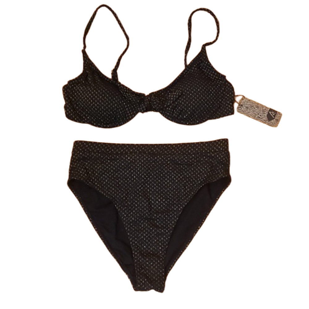 Asbayson - Black and Gold Bikini, XL